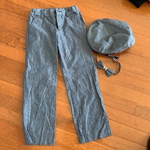 Janie and Jack dress pants, bow tie, and hat